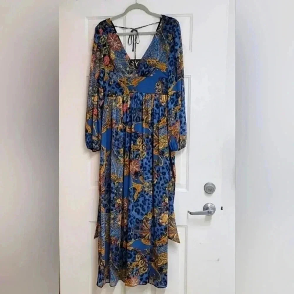 River Island Floral Long sleeve Dress